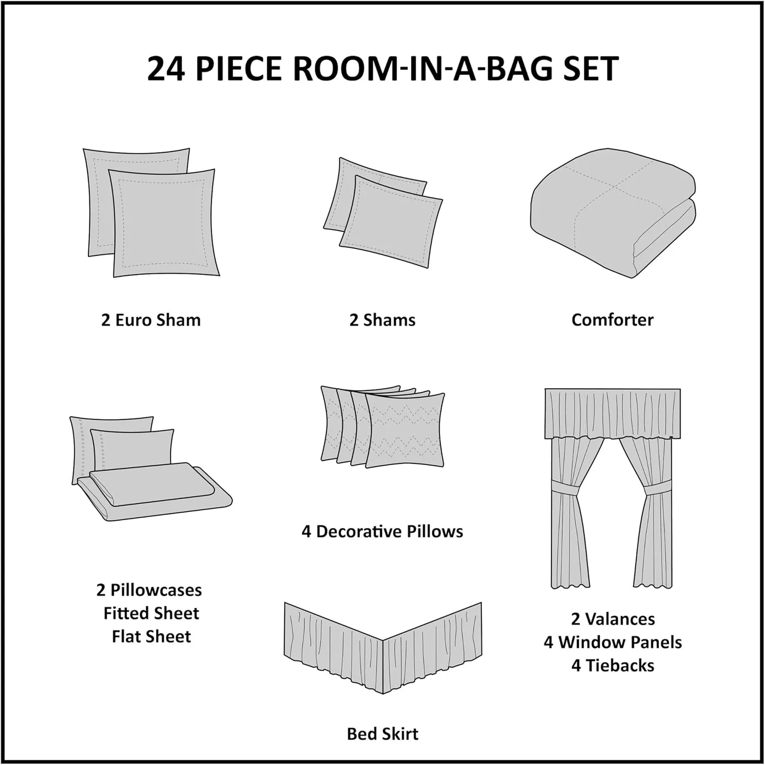 Madison Park Essentials Room in a Bag Faux Silk Comforter Set-Luxe Diamond Tufting All Season Bedding, Matching Curtains, Decorative Pillows, Cal King(104"x92"), Blush 24 Piece (MPE10-811)