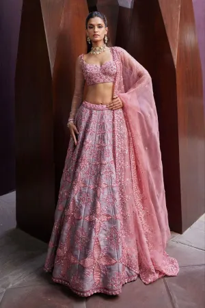 Malbary Silk With Embelished Embroidered Semi Stitched Lehenga Choli
