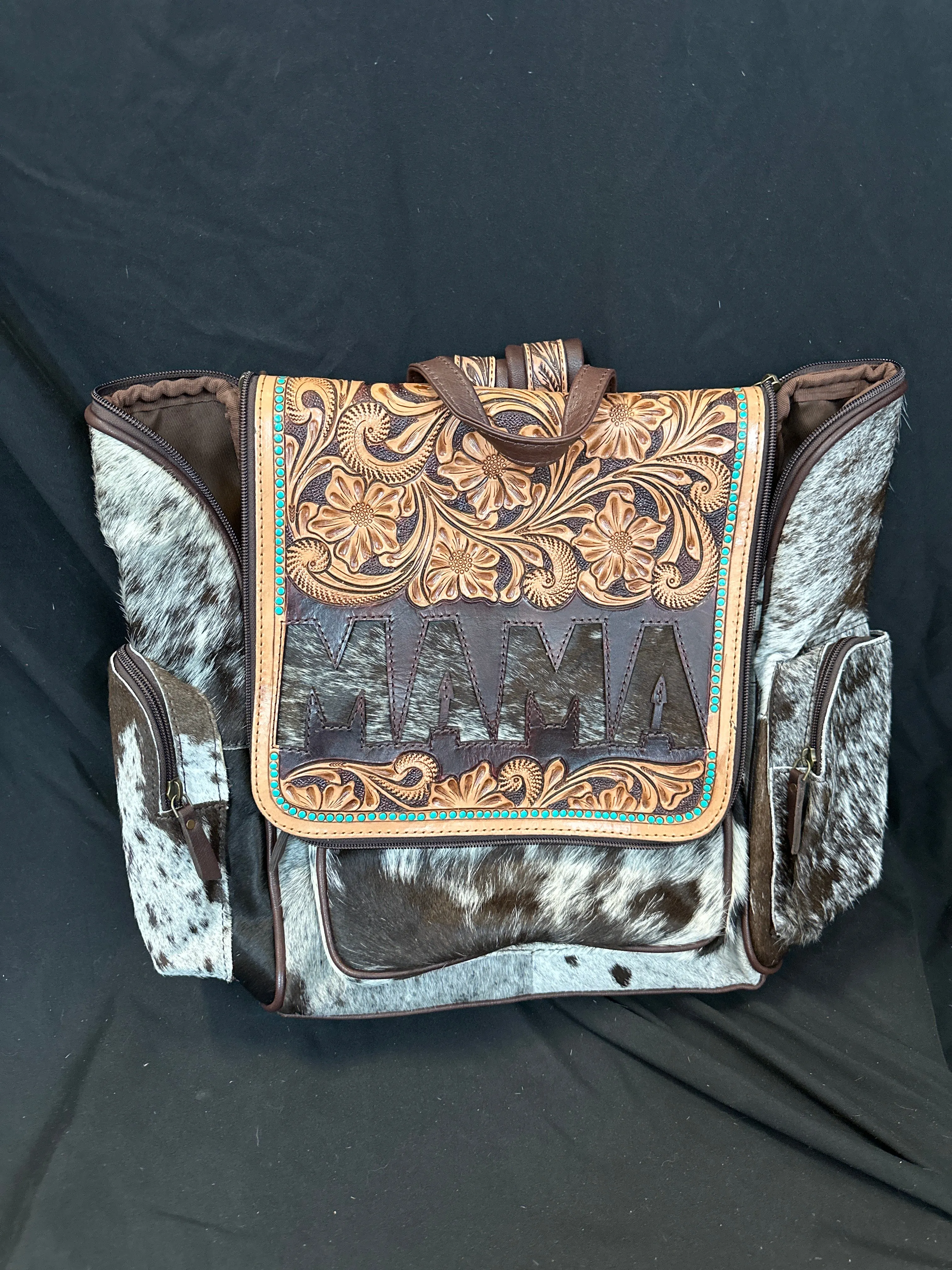 MAMA Tooled & Cowhide Backpacks