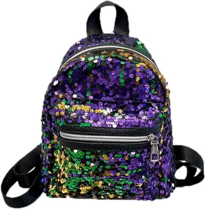 Mardi Gras Backpack Mini Sequin Fanny Pack Mardi Gras Gift Bags for Throws Carnival Party Decoration Accessories