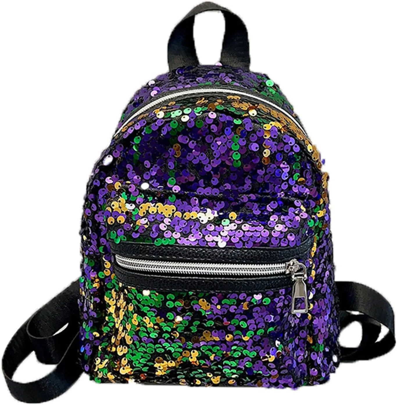 Mardi Gras Backpack Mini Sequin Fanny Pack Mardi Gras Gift Bags for Throws Carnival Party Decoration Accessories