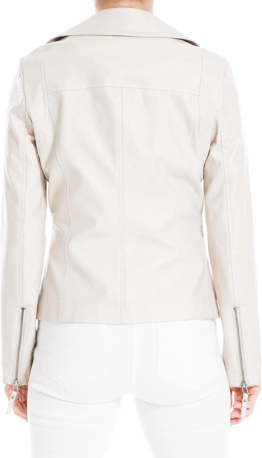 Max Studio Women's Fall 2023 Trendy Fashion Everyday Casual Faux Leather Jacket