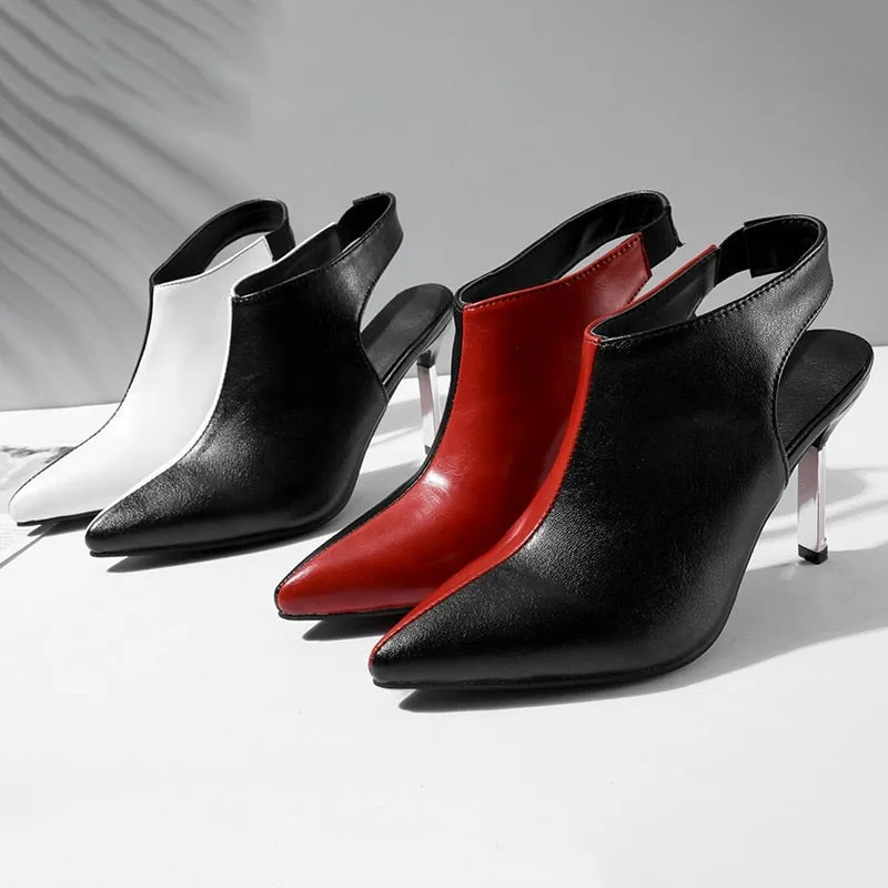 Maxim Color Contrast Bootie Heels - 2 Styles