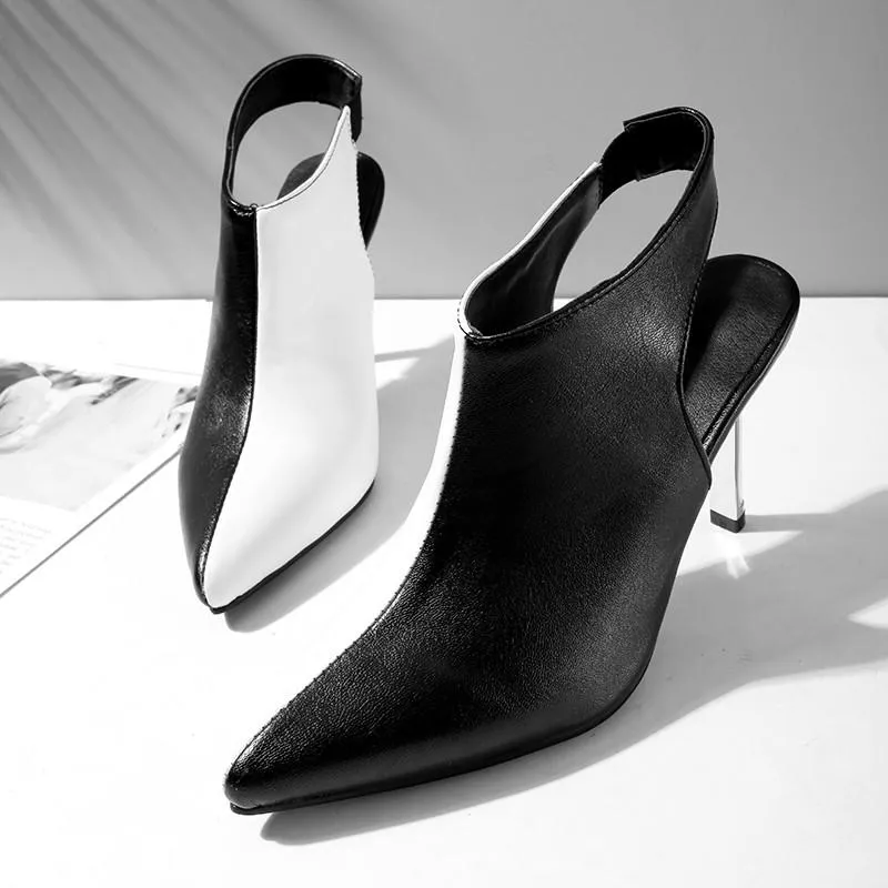 Maxim Color Contrast Bootie Heels - 2 Styles