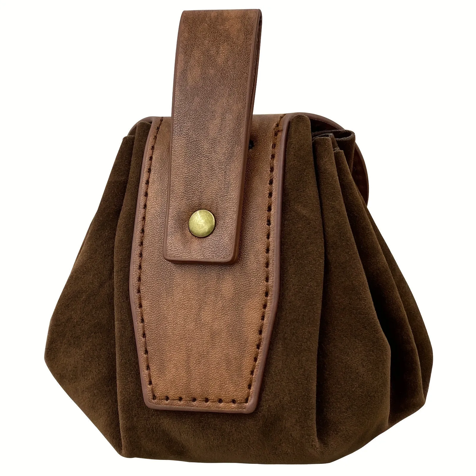 Medieval Embossed Faux Leather Belt Waist Bag, Viking Portable Fanny Pack