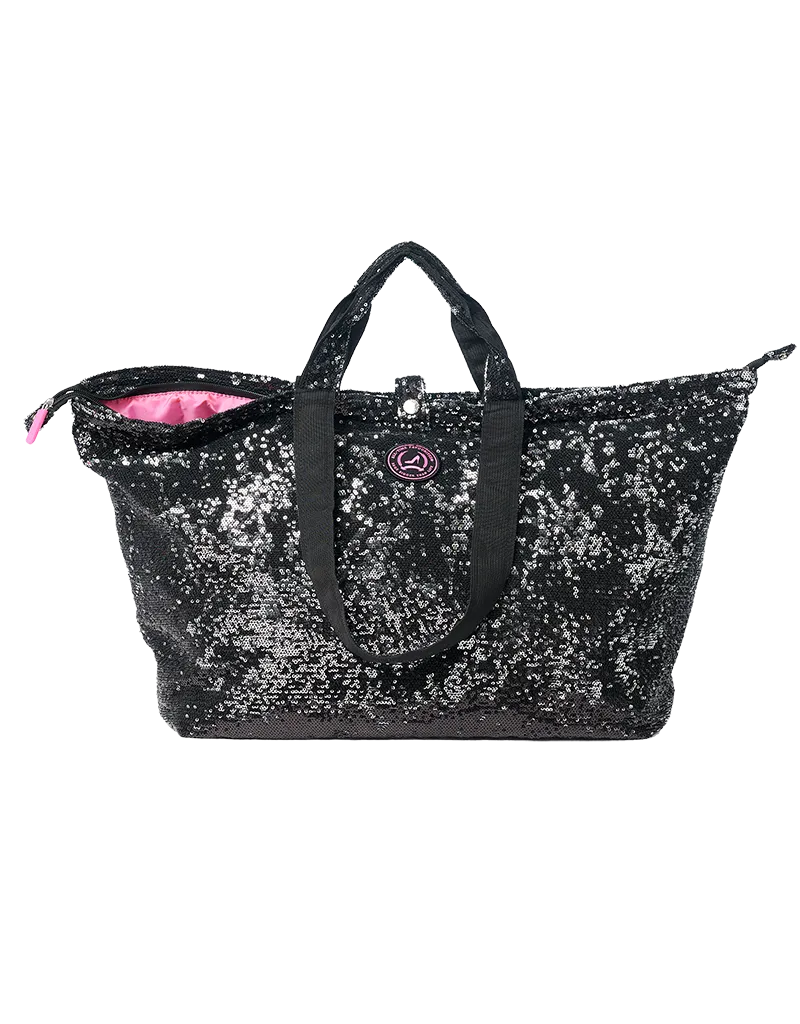 Medium tote bag black sequin BERLIN