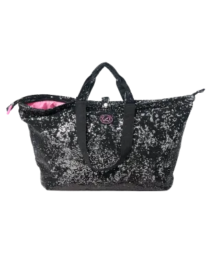 Medium tote bag black sequin BERLIN
