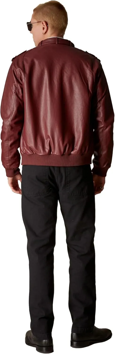 Members Only Iconic Racer Faux Leather Jacket Men