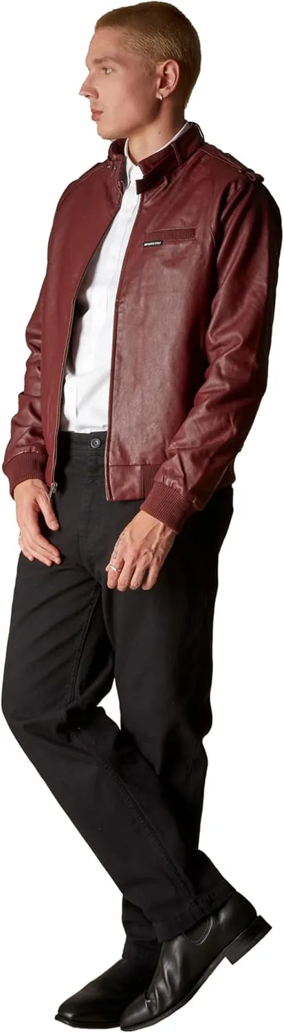 Members Only Iconic Racer Faux Leather Jacket Men