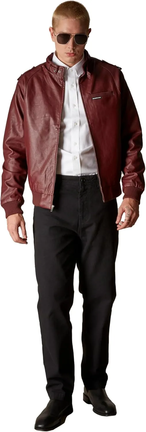 Members Only Iconic Racer Faux Leather Jacket Men