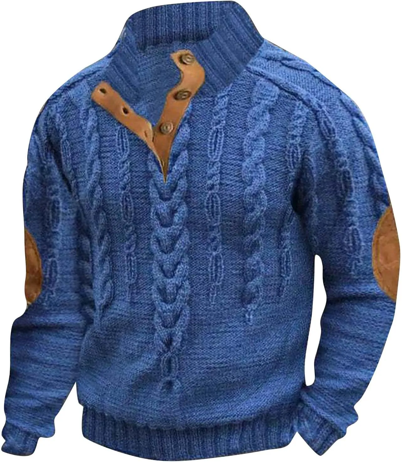 Men's Aztec Western Sweatshirt Sweatshirt Warm Cuff Patch Long Sleeve Sweatshirt Top Long Sleeved Pullover Men Mens