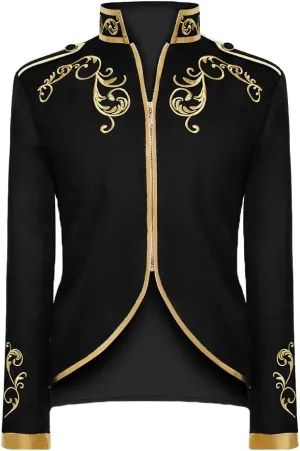 Men's Fashion Palace Prince Gold Embroidered Jacket Court Uniform costume
