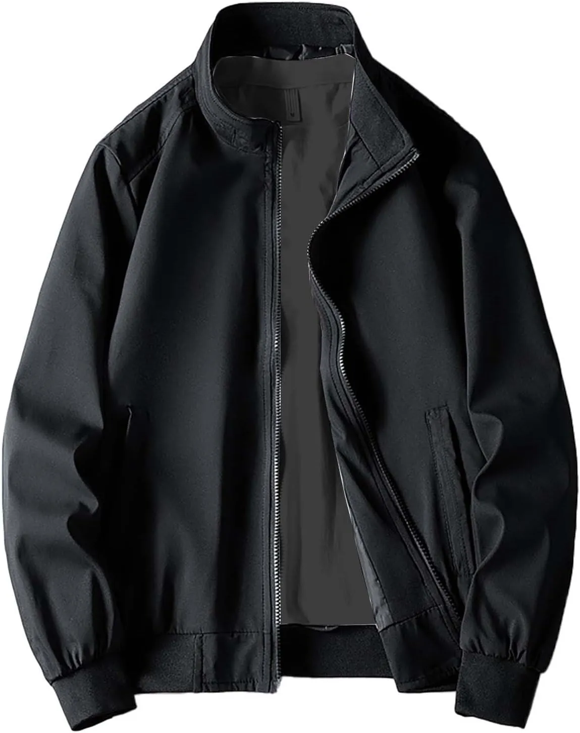 Men's Lightweight Bomber Jacket Men's Handsome Pilot Zip Fx Standing Jacket Outdoor Fashion Coat for Men Men's