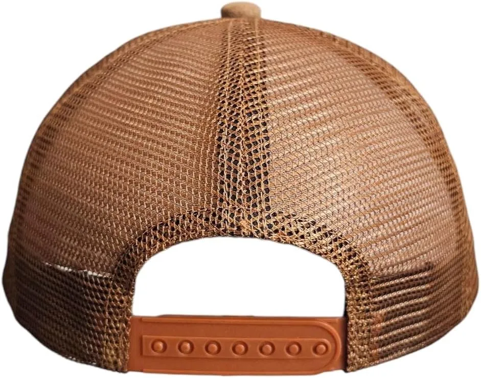 Men's Trucker Hat - Suede Snapback 5-Panel Cap, Mesh Back, Stylish Baseball Cap for Casual Wear, Outdoor & Everyday Fashion