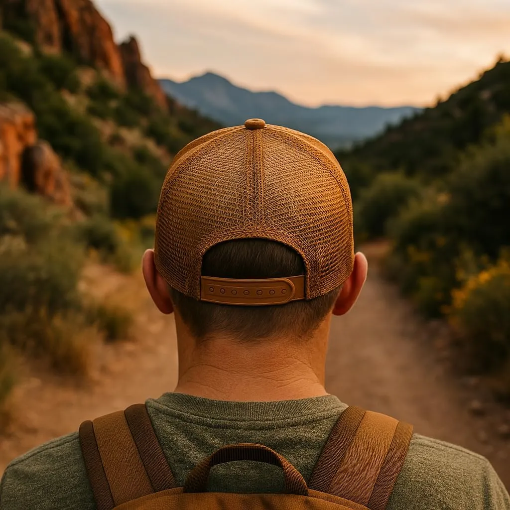 Men's Trucker Hat - Suede Snapback 5-Panel Cap, Mesh Back, Stylish Baseball Cap for Casual Wear, Outdoor & Everyday Fashion