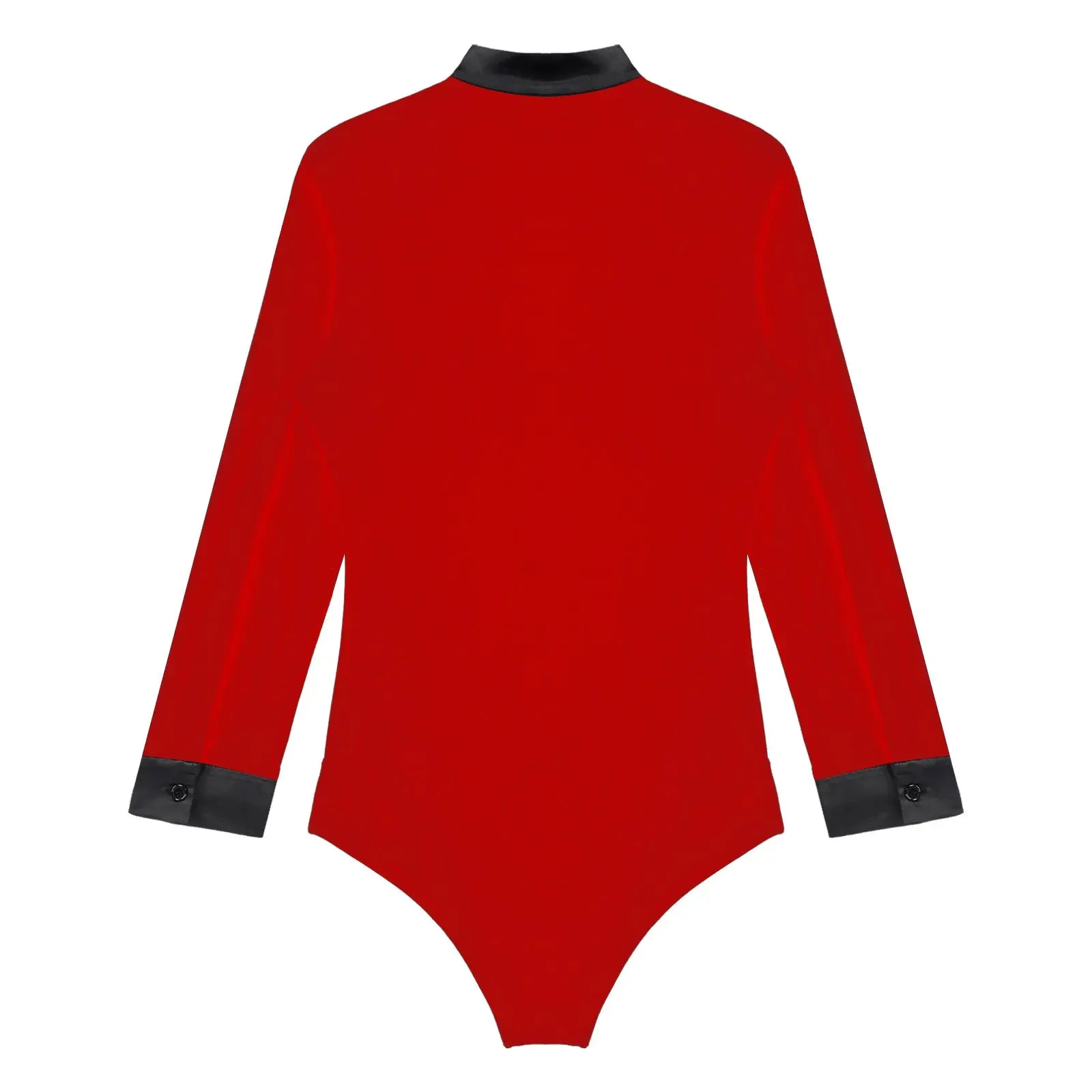 Men's V-Neck Dance Leotard Shirt Bodysuit Glitter Rhinestones Gymnastics Skating Ballroom Chacha Costume