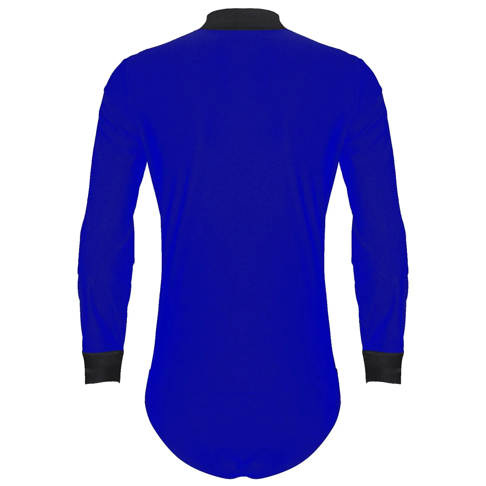 Men's V-Neck Dance Leotard Shirt Bodysuit Glitter Rhinestones Gymnastics Skating Ballroom Chacha Costume