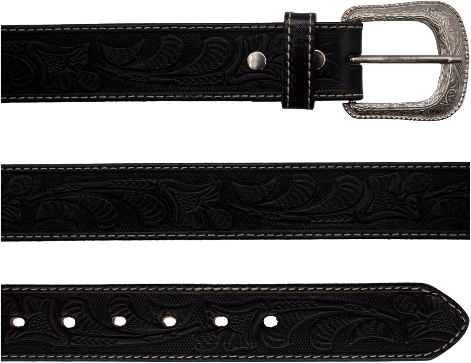 Men's Western Belt Cowboy Belt for Texas Men Country Style Fajas Vaqueras para Hombre Genuine Leather