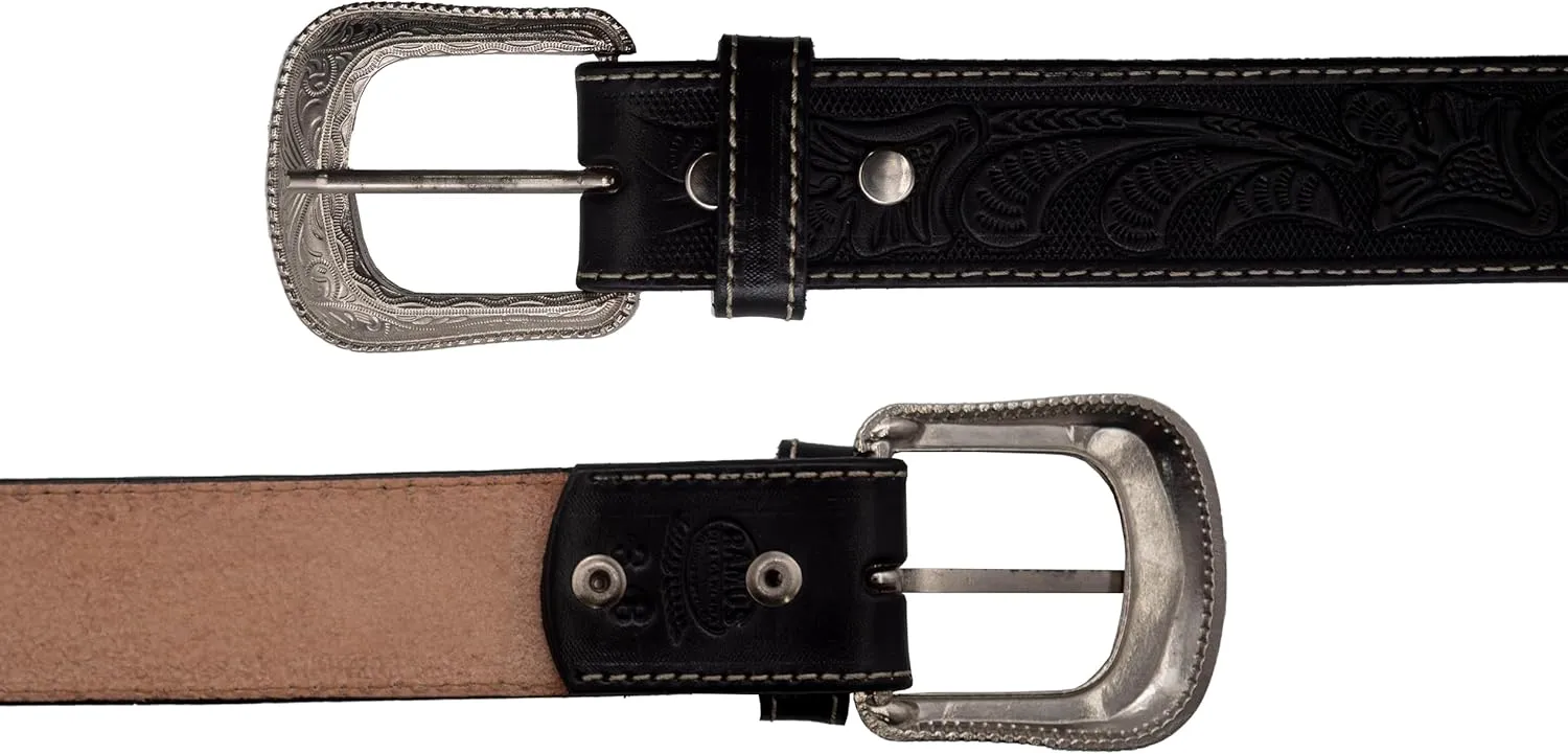 Men's Western Belt Cowboy Belt for Texas Men Country Style Fajas Vaqueras para Hombre Genuine Leather