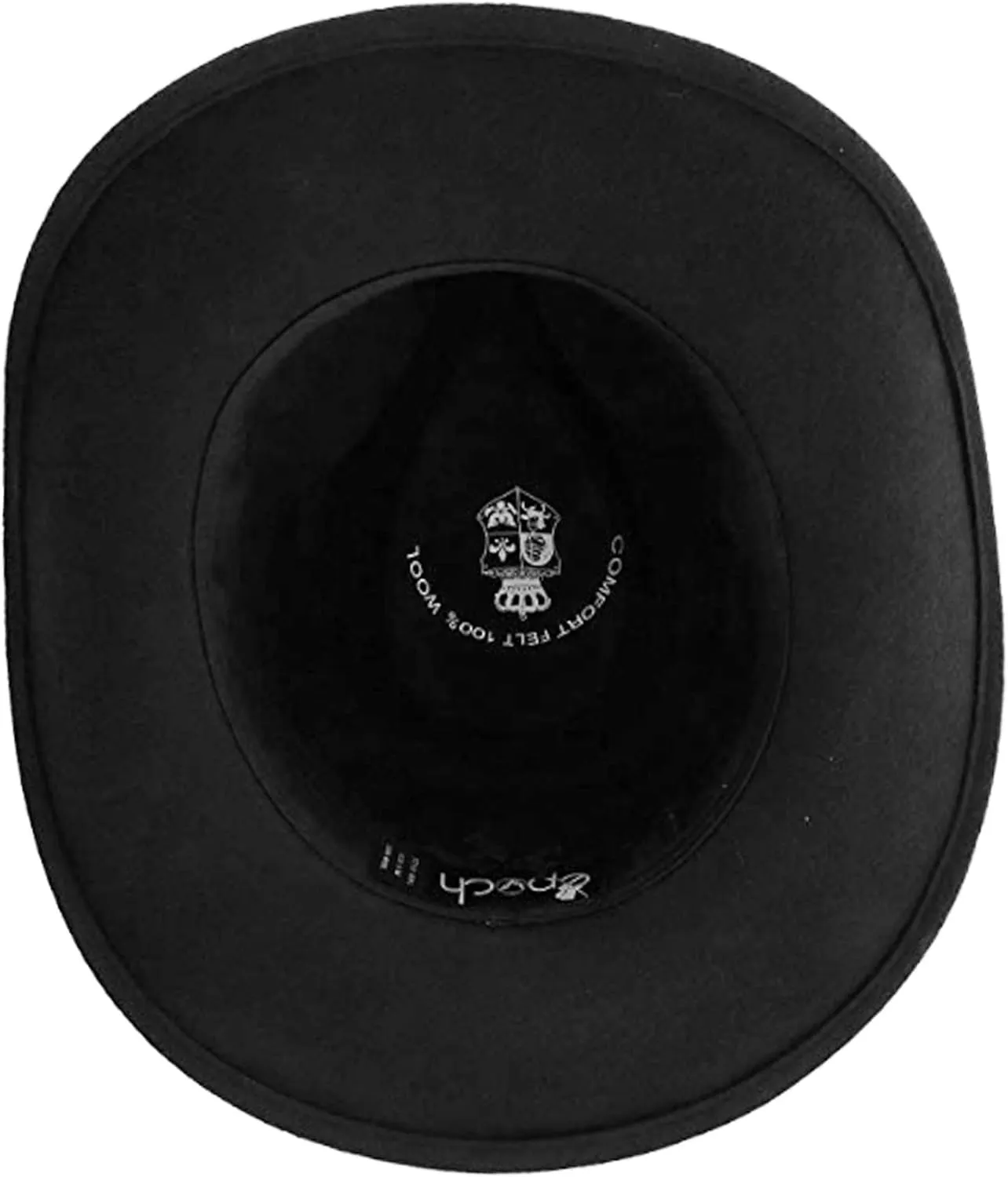 Men's Wool Felt Outback Fedora with Grosgrain or Faux Leather Band