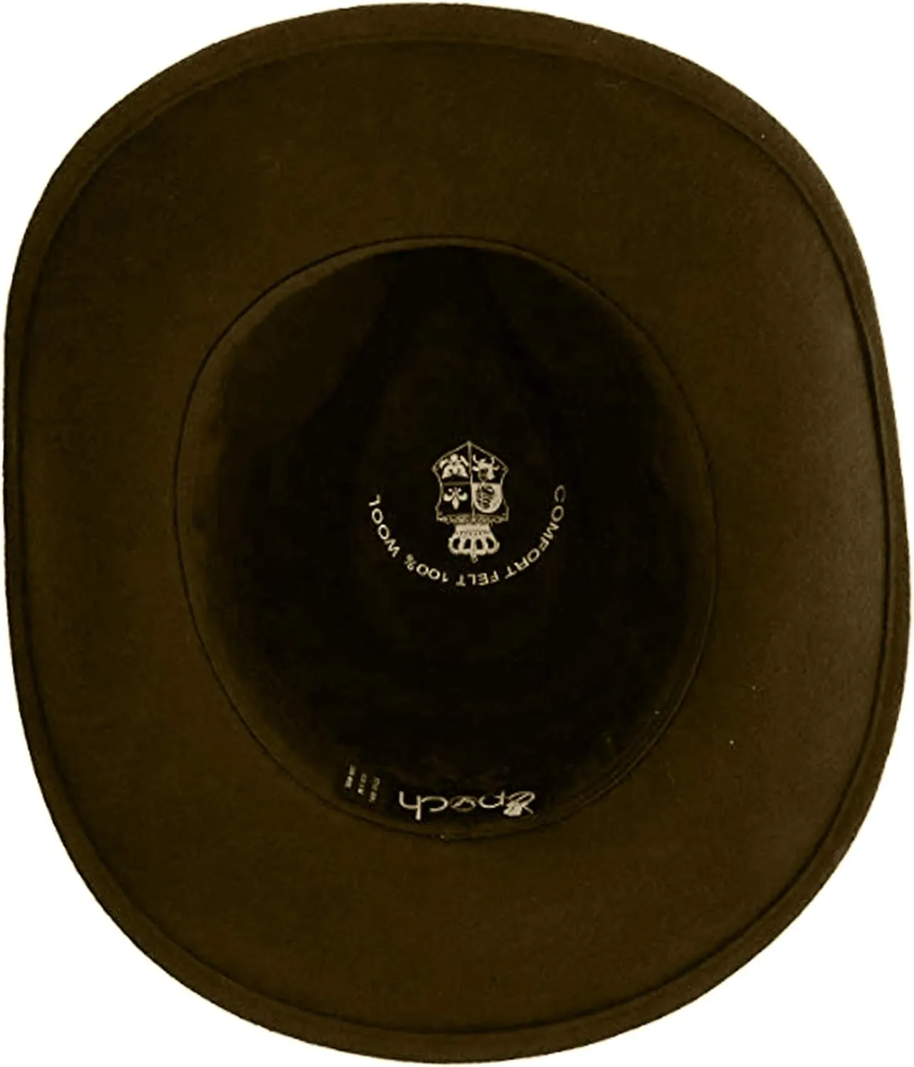 Men's Wool Felt Outback Fedora with Grosgrain or Faux Leather Band