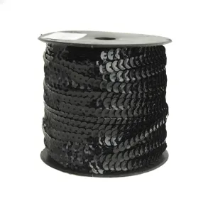 Metallic Sequins Ribbon, 1/4-Inch, 100 Yards, Black