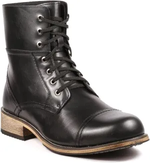 Metrocharm MC001 Men's Lace Up Cap Toe Formal Dress Casual Fashion Boots