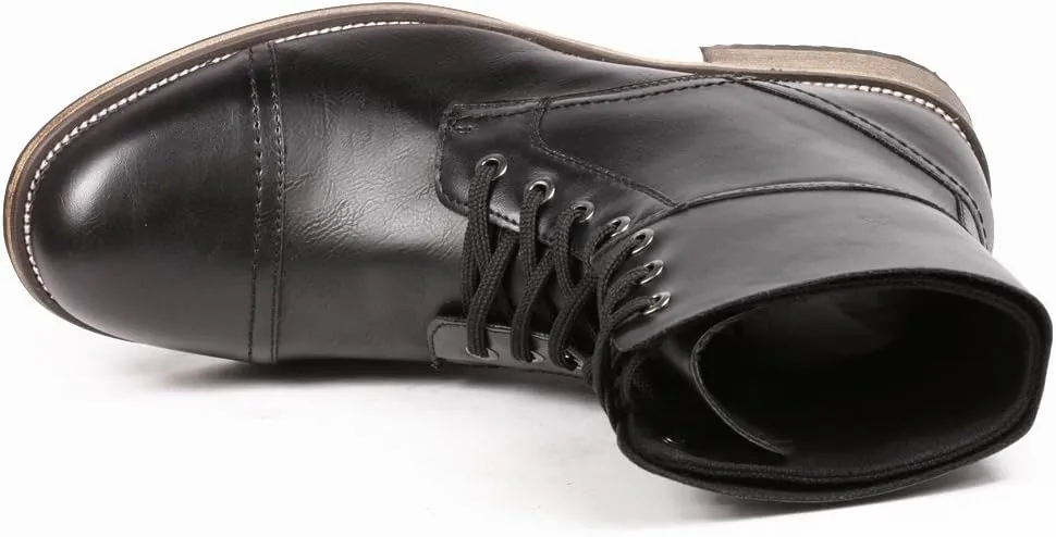 Metrocharm MC001 Men's Lace Up Cap Toe Formal Dress Casual Fashion Boots