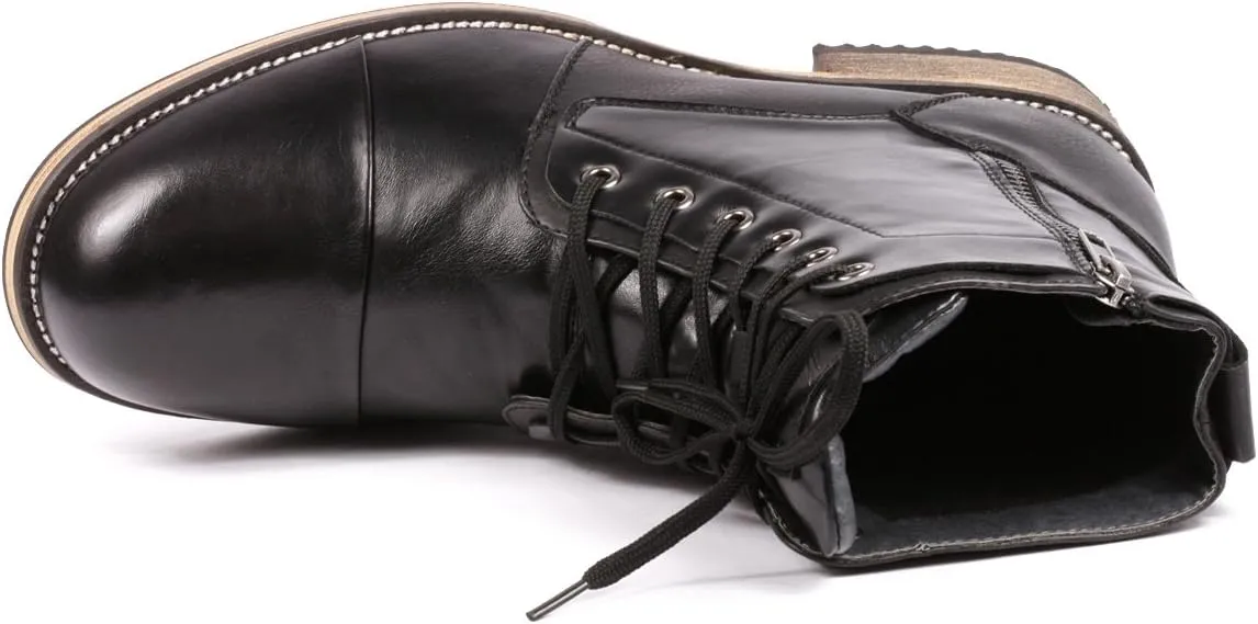 Metrocharm MC003 Men's Lace Up Cap Toe Formal Dress Casual Fashion Boots