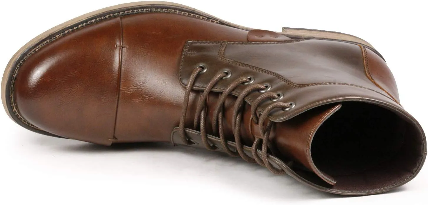 Metrocharm MC307 Men's Lace Up Cap Toe Formal Dress Casual Fashion Boots
