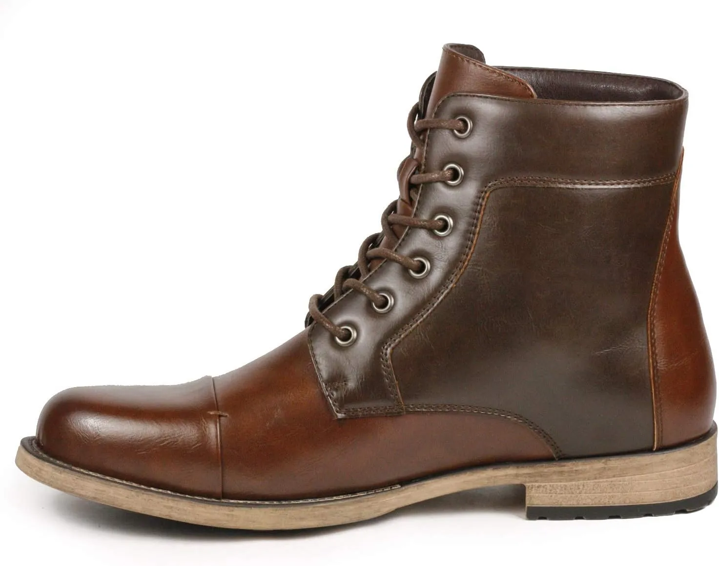 Metrocharm MC307 Men's Lace Up Cap Toe Formal Dress Casual Fashion Boots