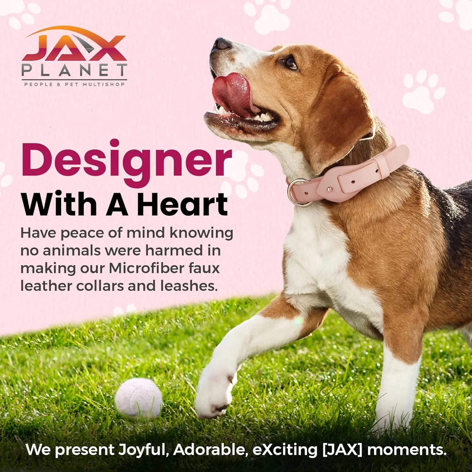 Microfiber Soft Leather Collar for Dogs -Adjustable Fashion Peach Pink No-Cruelty MF Leather Collar for Puppies-Breathable Waterproof for Indoor Outdoor Use Designer Thin Dog Collar for Small Dog[S]