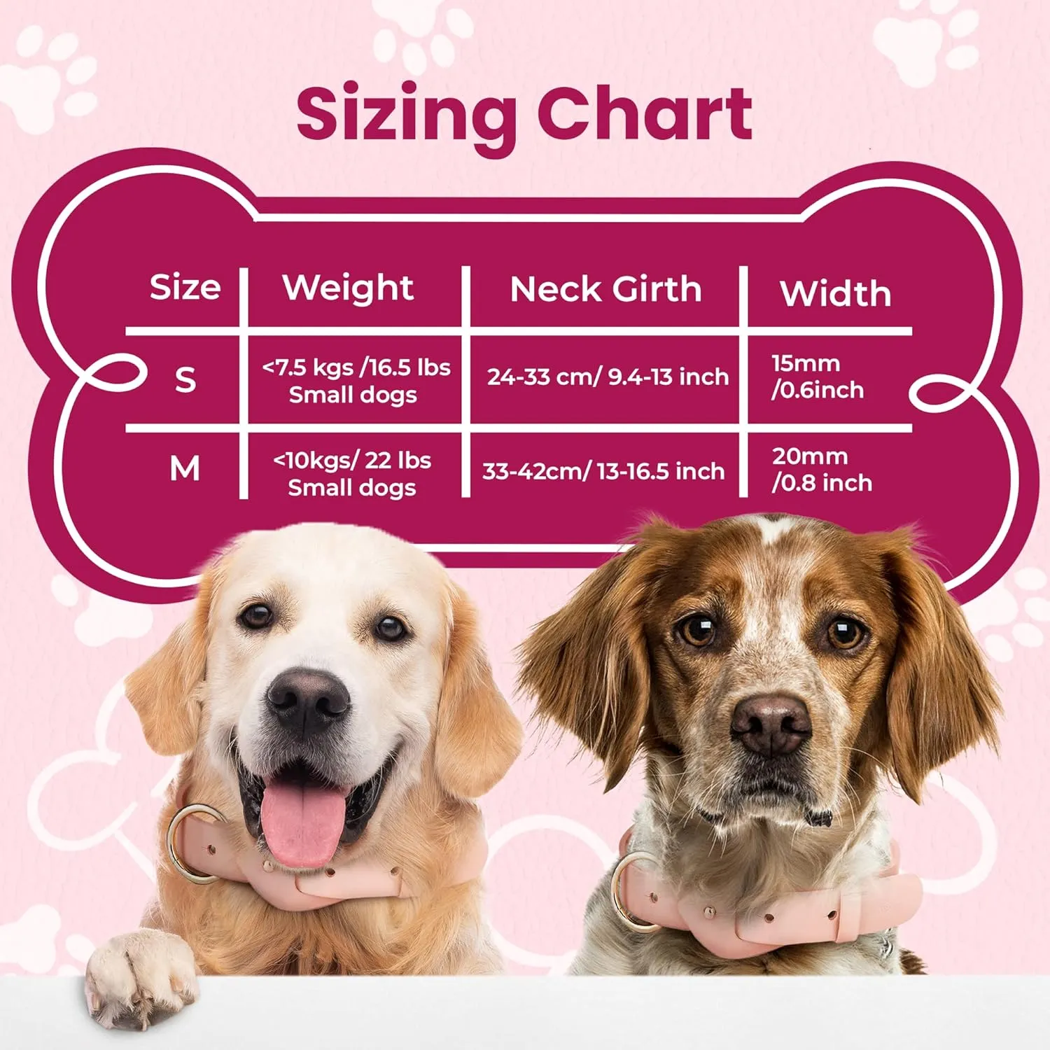 Microfiber Soft Leather Collar for Dogs -Adjustable Fashion Peach Pink No-Cruelty MF Leather Collar for Puppies-Breathable Waterproof for Indoor Outdoor Use Designer Thin Dog Collar for Small Dog[S]