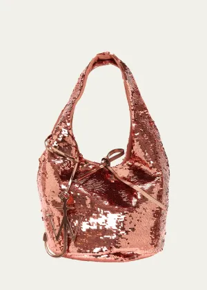 Mini Sequin Shopper Tote Bag