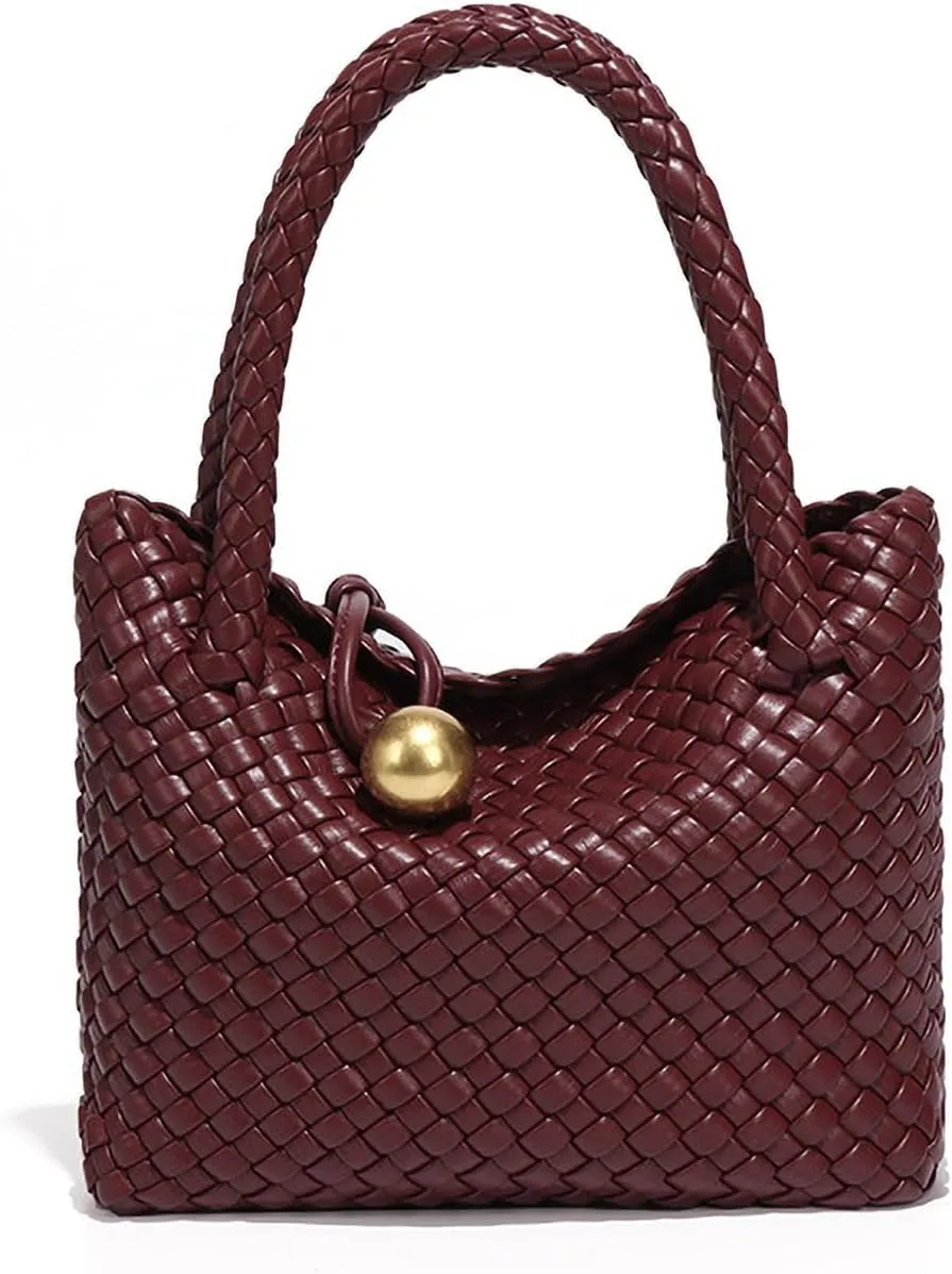 Mini Woven Women's Handbag Lightweight Luxury Vegan Leather Handle Fashion Business Daily Crossbody Bag