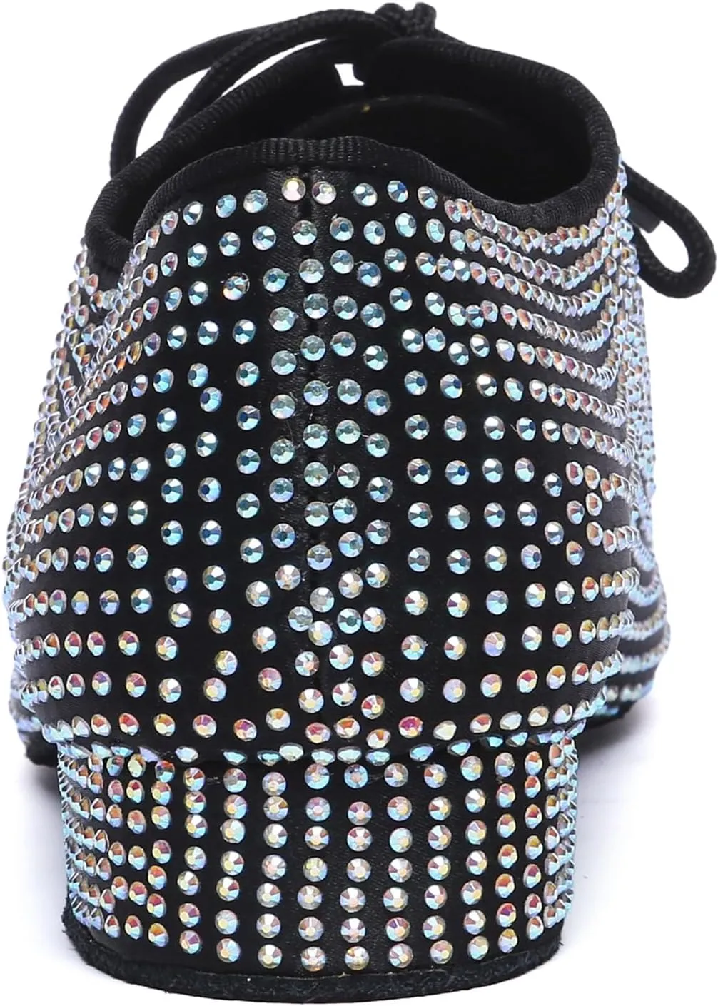 Minishion Mens Professional Dance Shoes Soft Lace-Up Latin Salsa Tango Dancing Shoes with Rhinestones