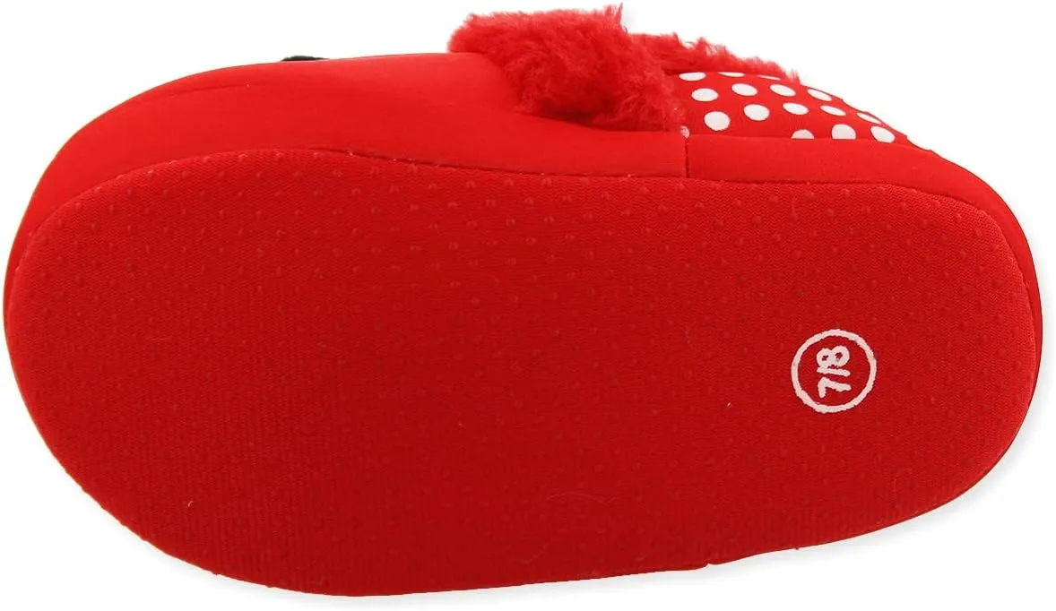 Minnie Mouse Toddler Girl's Plush A-Line Slippers