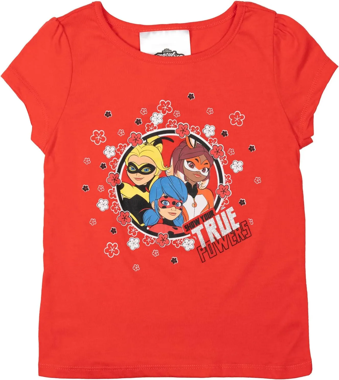 Miraculous Girls T-Shirt, Tutu Skirt and Satin Headband 3 Piece Outfit Set Little Kid to Big Kid Sizes (4-5 - 14-16)