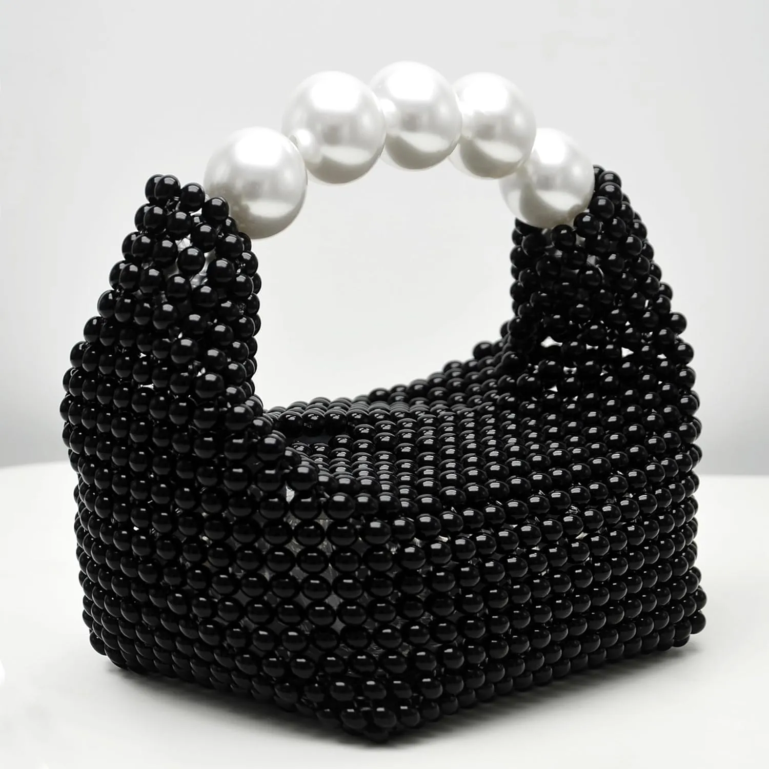 Miuco Pearl Clutch Handbag Women's Glittering Dinner Purse Party Wedding Prom Evening Bags