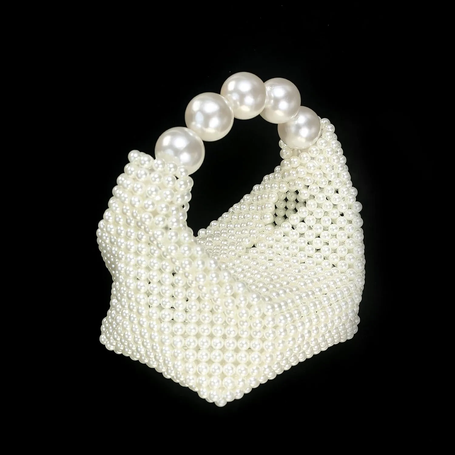Miuco Pearl Clutch Handbag Women's Glittering Dinner Purse Party Wedding Prom Evening Bags