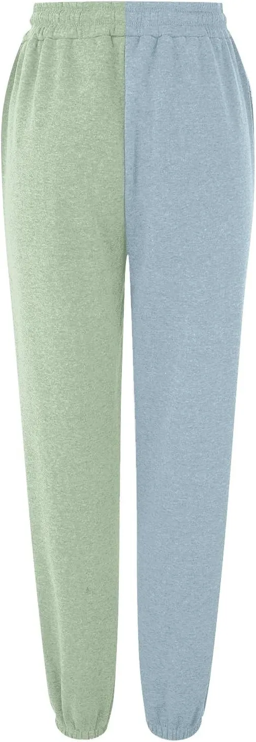 Miyaomn Women's Joggers Pants Casual Patchwork Drawstring Running Trousers Athletic Workout Gym Yoga Sweatpants with Pockets