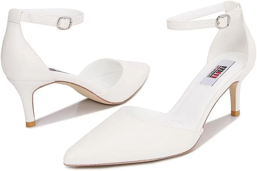 mm Women's Ankle Strap Front-Sling Pointed Toe Stiletto Heel