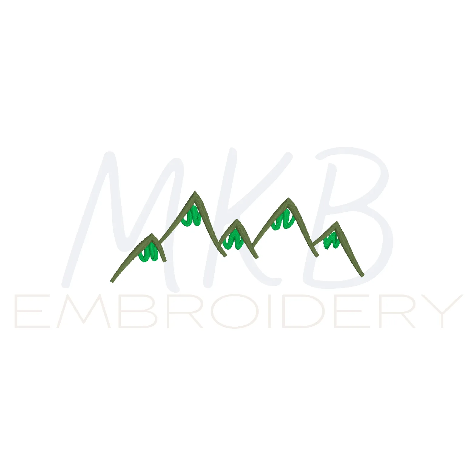 Mountain Outline Embroidery Design
