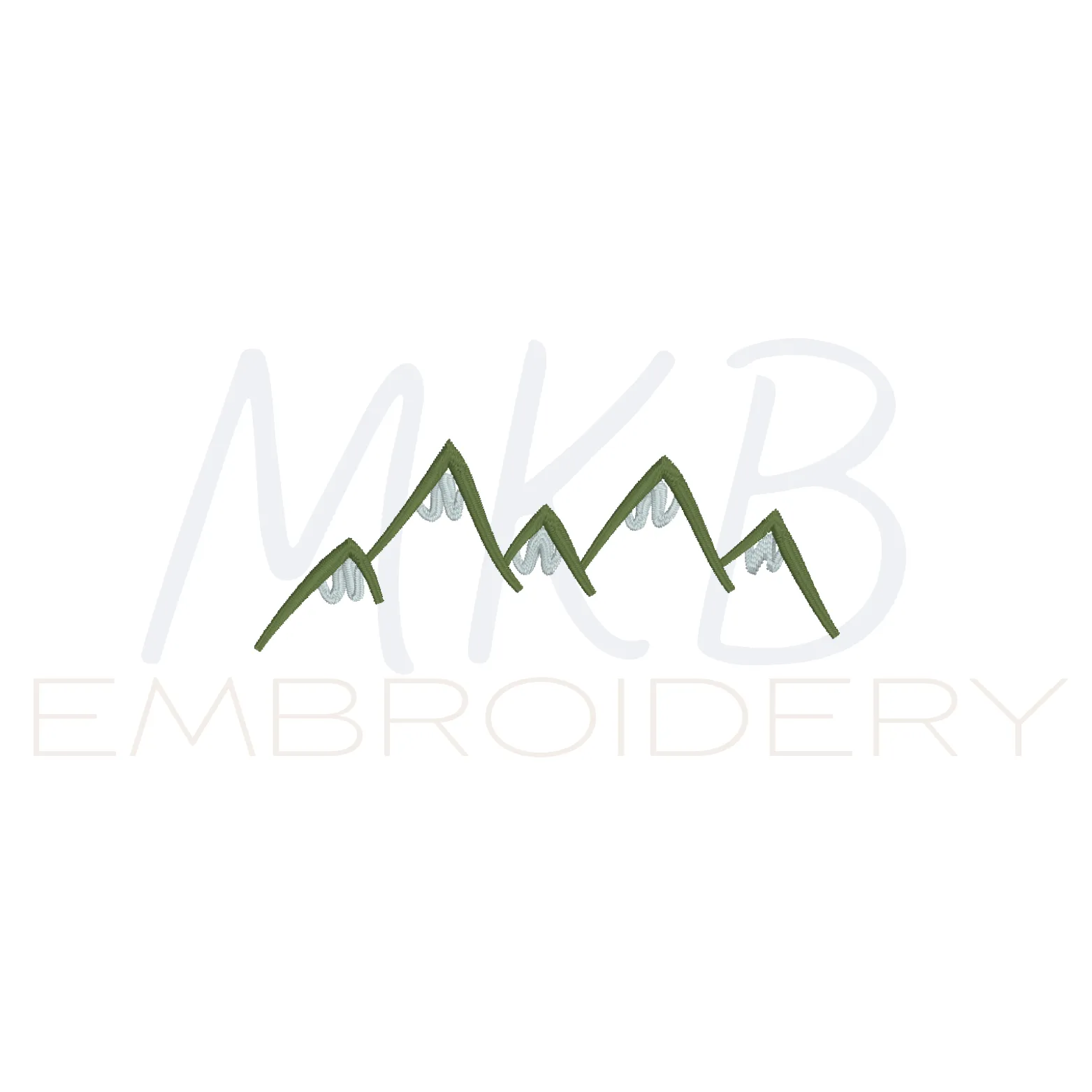 Mountain Outline Embroidery Design