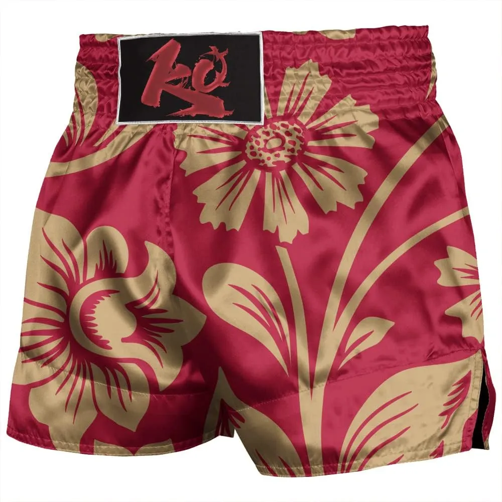 Muay Thai Boxing Shorts Fashion Flower Championships Athelets Training Fight MMA Boxer Boxing Trunks