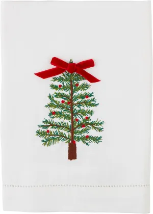 Mud Pie Tree Embroidered Towel, Single, 21" x 14"