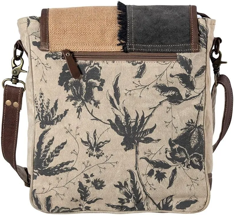 Myra Bag Shoulder Bag for Women - Western Upcycled Canvas and Leather Crossbody Bag