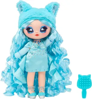 Na! Na! Na! Surprise Sweetest Gems™ Marina Tealstone 7.5" Fashion Doll Aquamarine Birthstone Inspired with Blue Hair, Charmeuse Dress & Brush, Poseable, Great Toy Gift Girls Boys Ages 5 6 7 8  Years