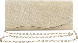 Naimo Flap Dazzling Small Clutch Bag Evening Bag With Detachable Chain