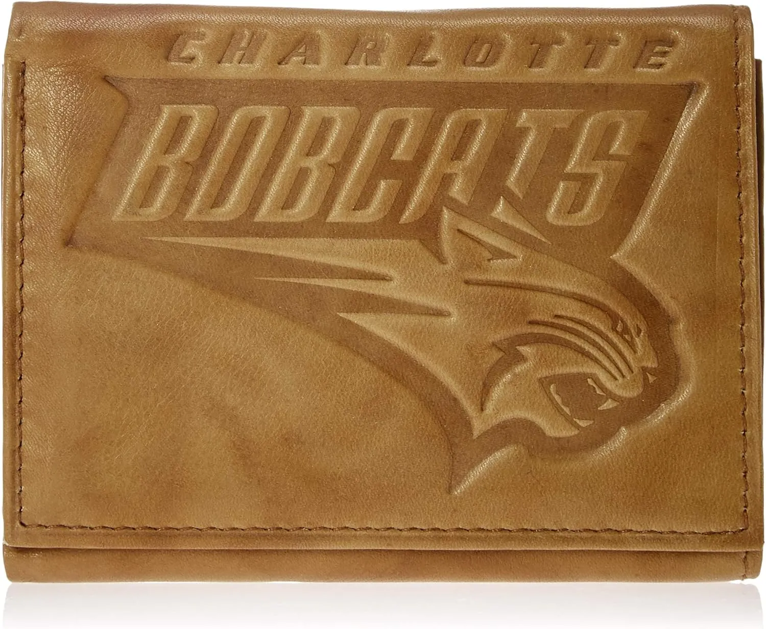 NBA Charlotte Bobcats Embossed Genuine Cowhide Leather Trifold
